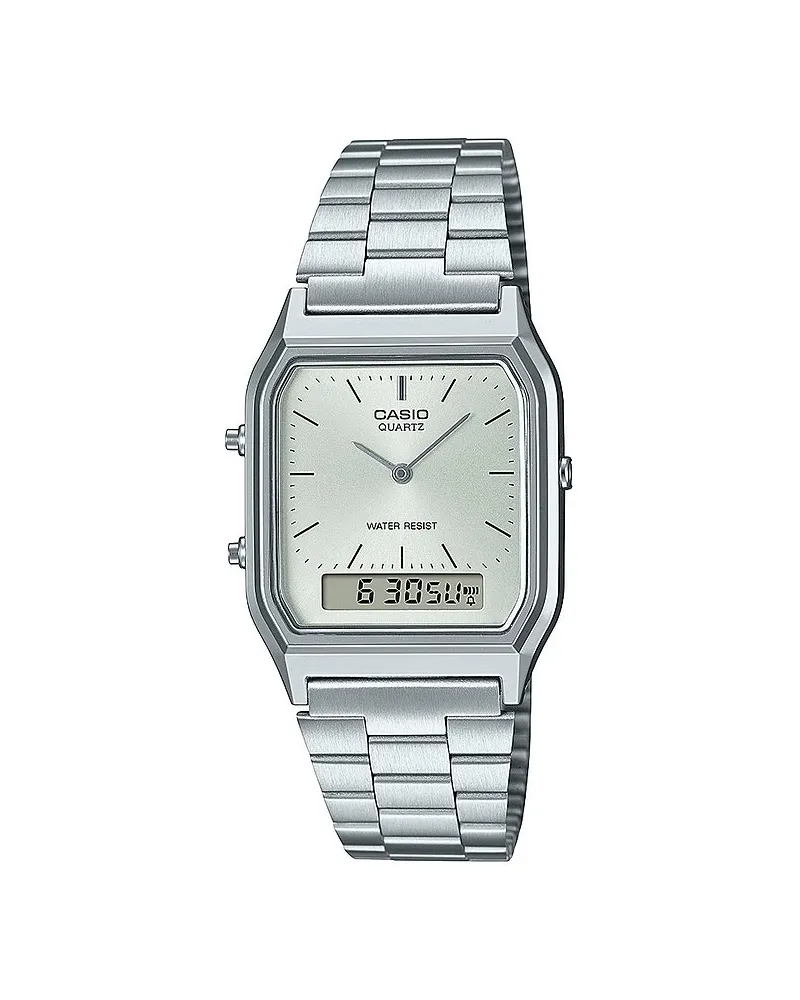 Casio Unisexuhr Vintage Edgy Silber