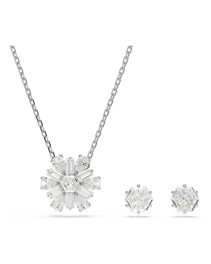 Swarovski Schmuck-Set Idyllia E Florere Weiß