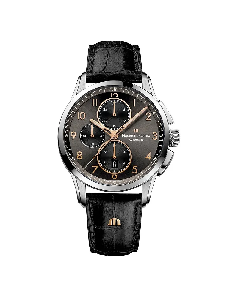Maurice Lacroix Herrenuhr Pontos Automatic Chronograph Silber