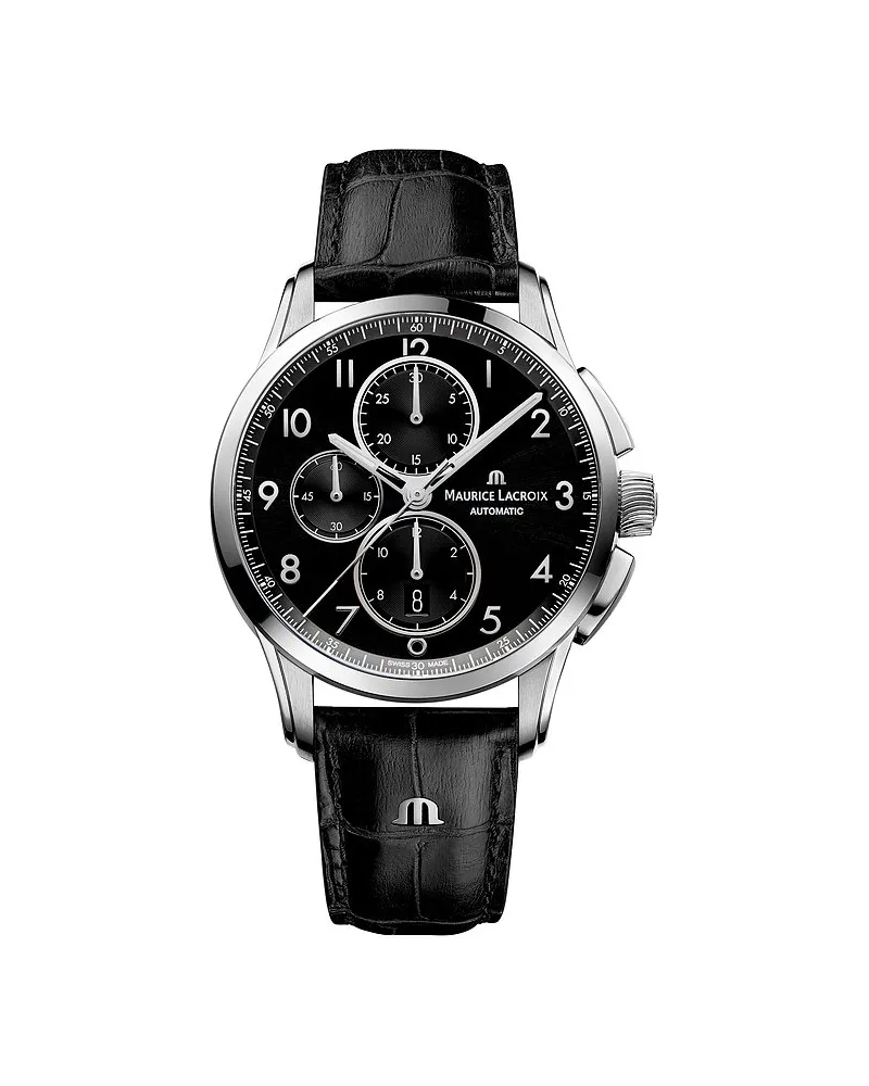 Maurice Lacroix Herrenuhr Pontos Automatic Chronograph Silber
