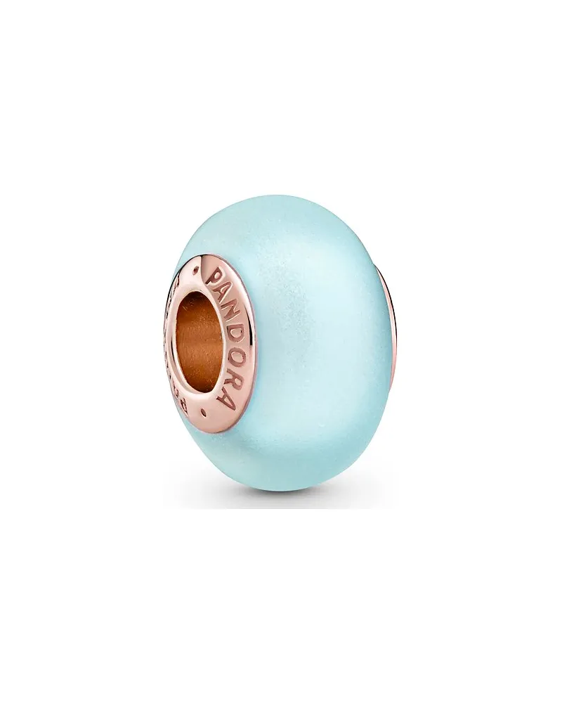 Pandora Charm Moments Mattes rosafarbenes Murano-Glas Roségold