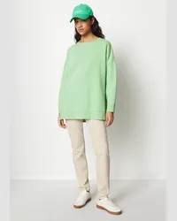 Marc O'Polo Oversize Sweatshirt mit Seitennaht-Schlitzen Grün