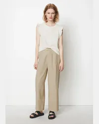 Marc O'Polo Bundfaltenhose cropped Beige