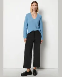 Marc O'Polo V-Neck-Strickpullover relaxed Blau