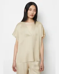 Marc O'Polo Ärmellose Satinbluse regular Beige