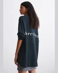 Marc O'Polo Oversize Sweatshirt mit Seitennaht-Schlitzen Blau