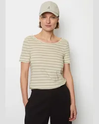 Marc O'Polo Streifen-T-Shirt regular Beige