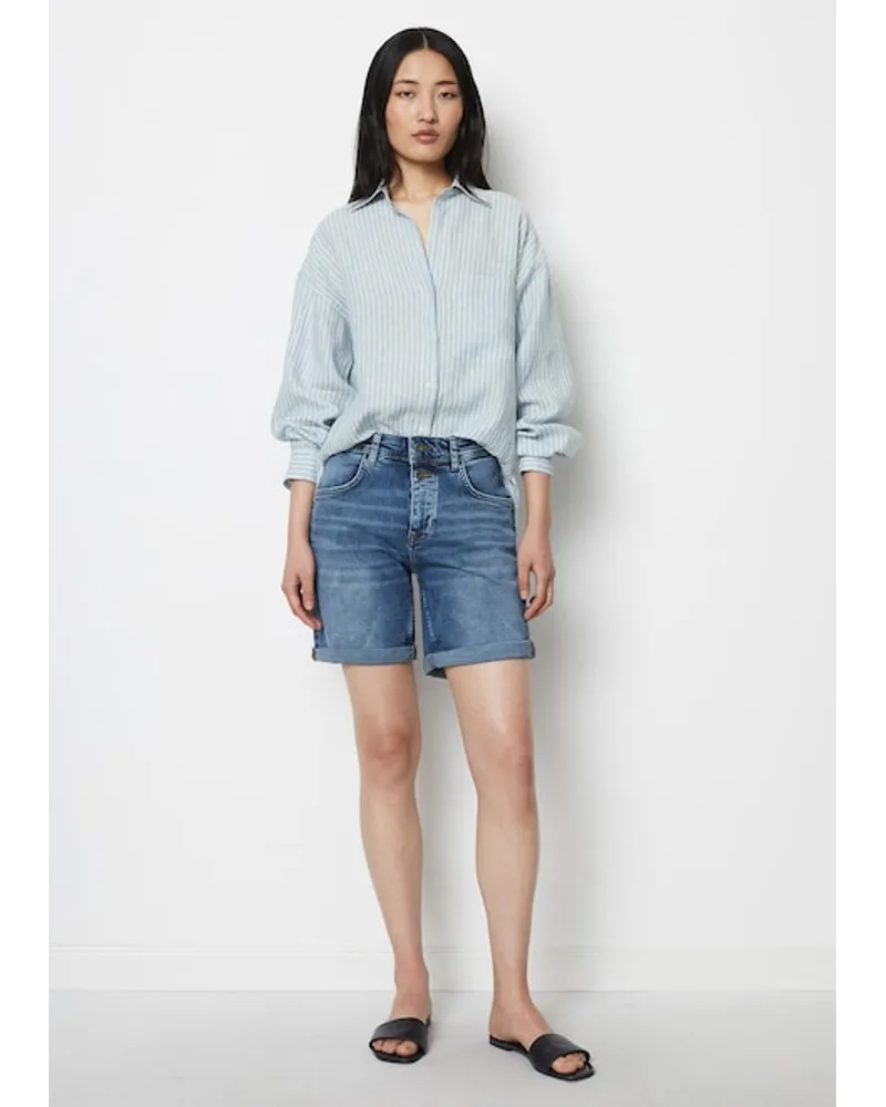 Marc O'Polo Jeansshorts Modell THEDA boyfriend Blau