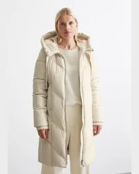 Marc O'Polo Lange Kapuzen-Daunenjacke shaped Beige