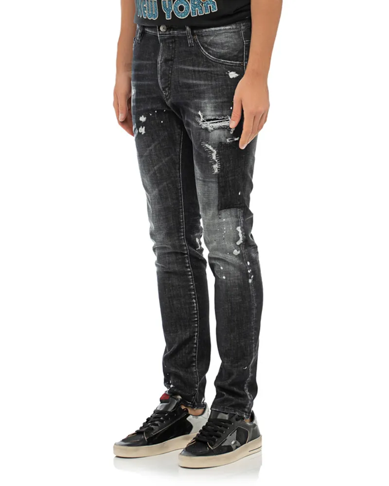 Dsquared2 Destroyed Skinny Jeans Schwarz