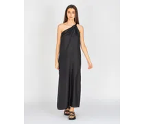 One-Shoulder Seiden-Kleid