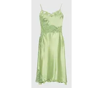 Seiden-Kleid mit bestickten Tüll-Details