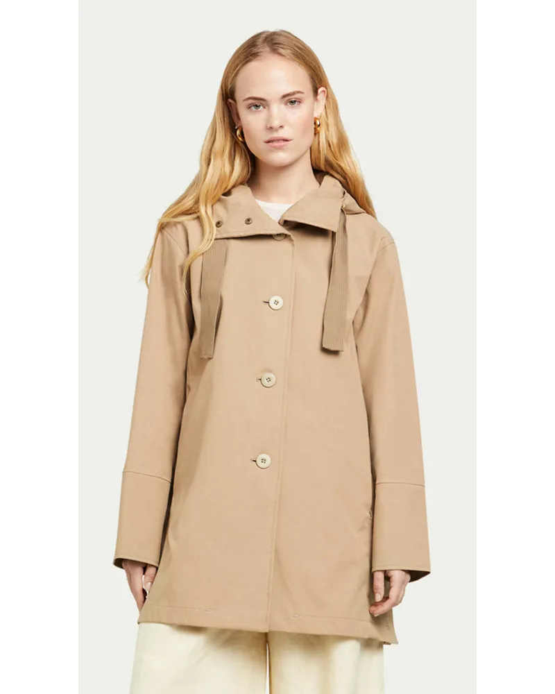 G-Lab Parka mit Reißverschluss-Taschen Beige