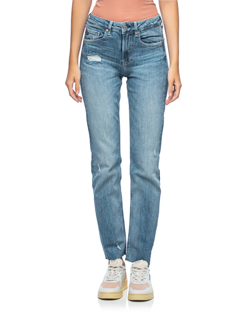 Adriano Goldschmied Destroyed Girlfriend-Jeans Blau
