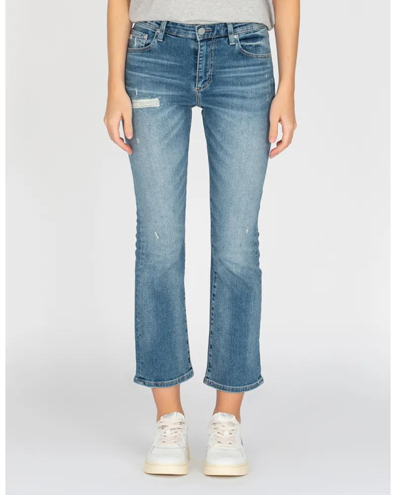 Adriano Goldschmied Destroyed Flare-Leg Jeans Blau