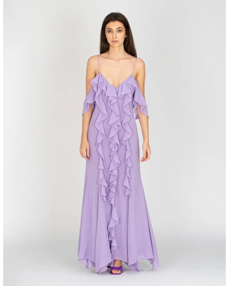 Dondup Maxi-Trägerkleid mit Volants 