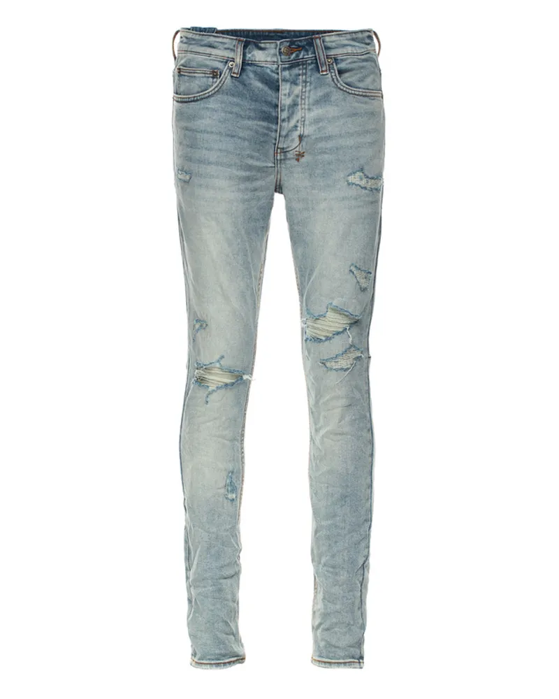 ksubi Destroyed Slim-Fit Jeans Hellblau