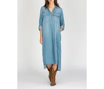 Hemdblusen-Kleid in Jeans-Optik