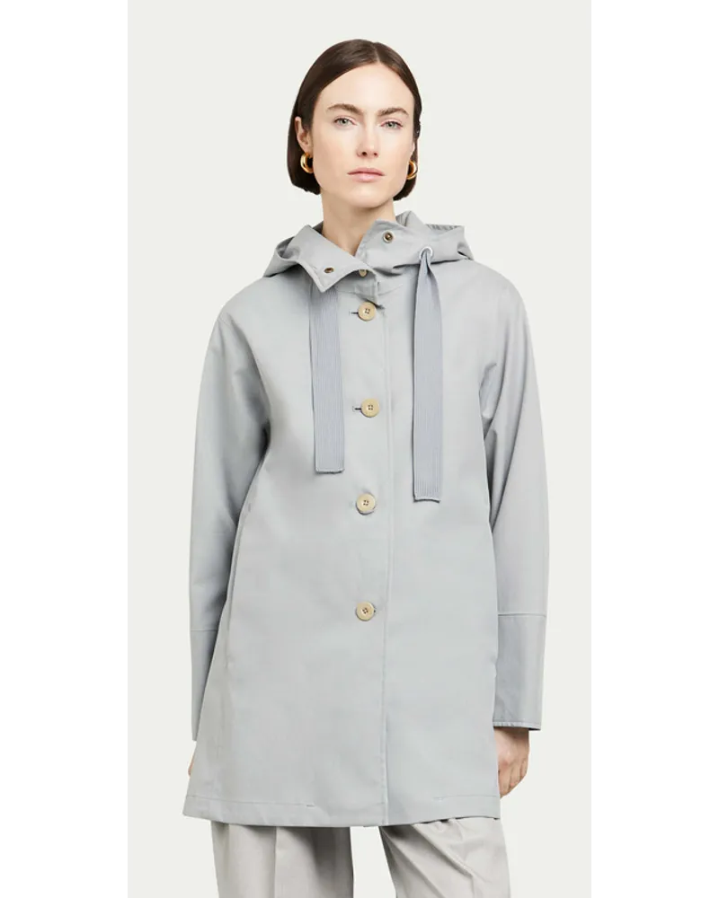 G-Lab Parka mit Reißverschluss-Taschen Hellblau