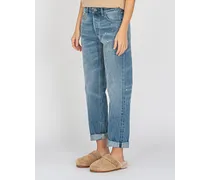 Straight-Leg-Jeans mit Farbklecksen