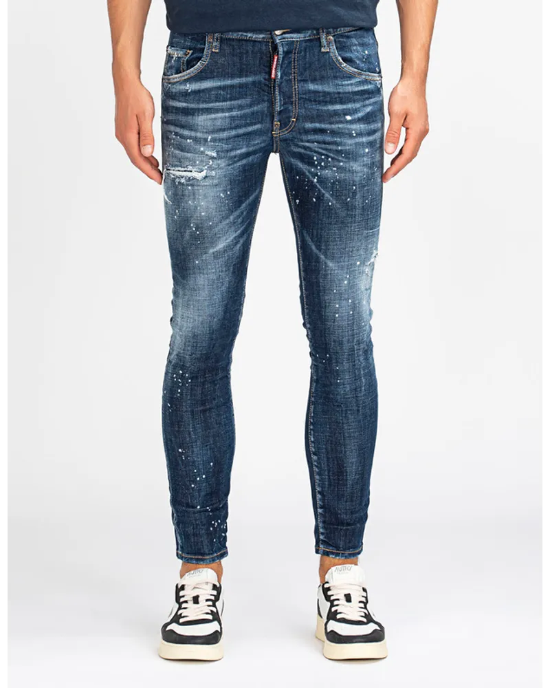 Dsquared2 Destroyed Slim-Fit Jeans Blau