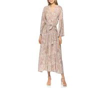 Kaftan-Kleid mit Bindegürtel