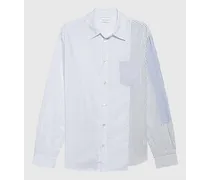Loose-Fit Hemd im Patchwork-Stil mit Destroyed-Details