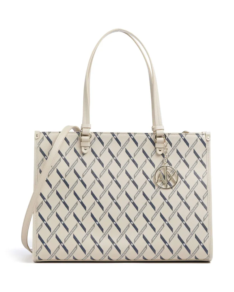 Armani Exchange Shopper Gynger Logo in beige Beige