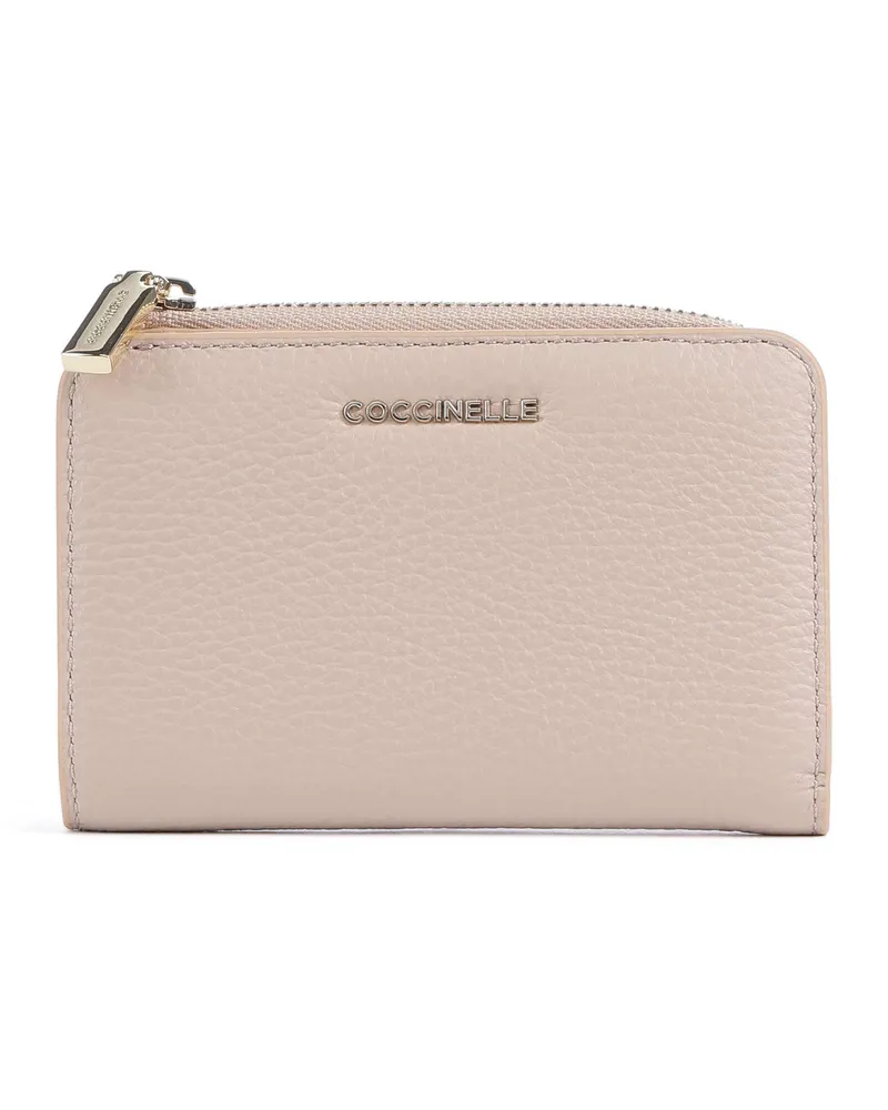 Coccinelle Geldbörse Metallic Soft RFID in beige Beige