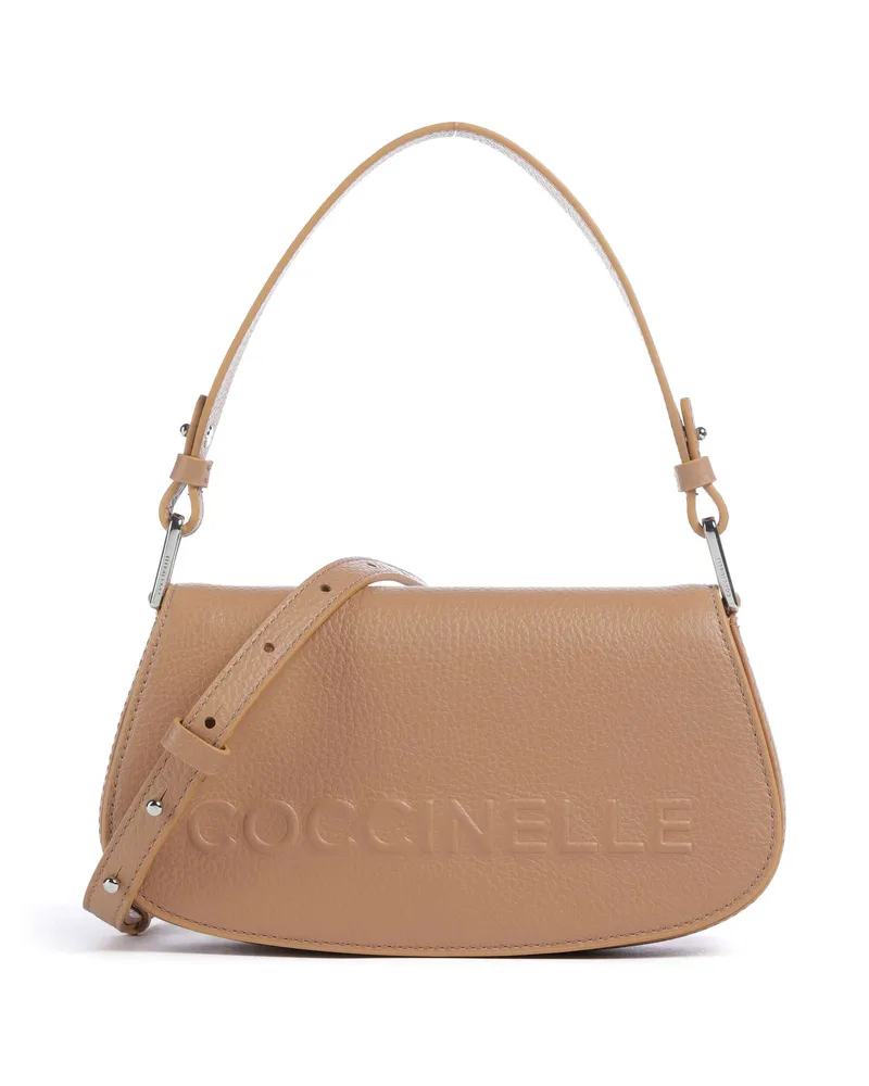Coccinelle Schultertasche Myrtha Maxi Logo in braun Braun