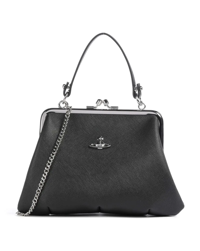 Vivienne Westwood Handtasche Granny Frame Saffiano in schwarz Schwarz