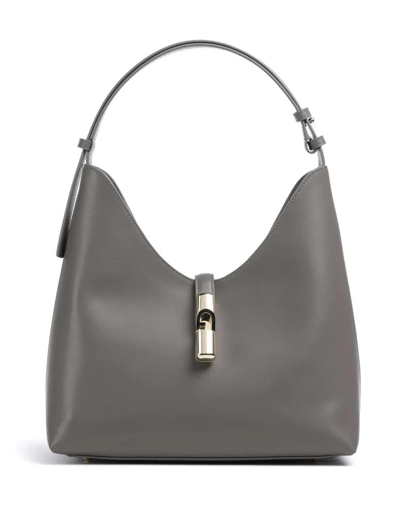 Furla Beuteltasche Goccia M in grau Grau