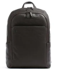 Piquadro Black Square Laptop-Rucksack dunkelbraun Braun