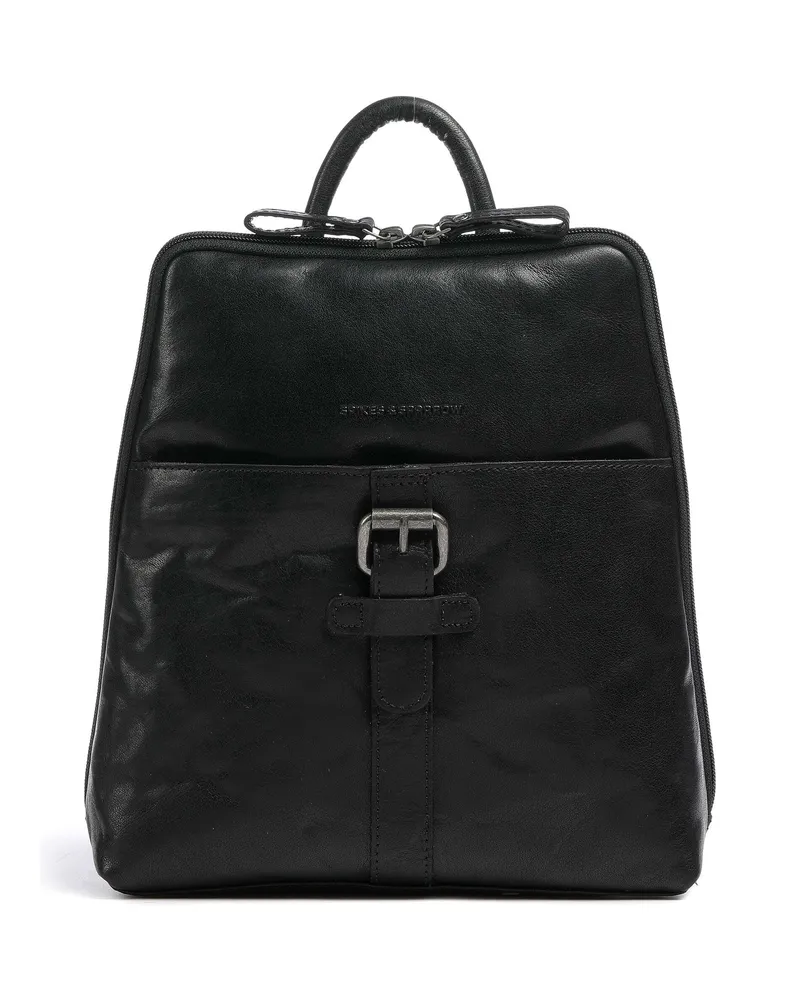 Spikes & Sparrow Rucksack in schwarz Schwarz