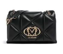 Schultertasche Embossed Q in schwarz