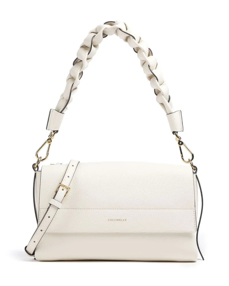 Coccinelle Schultertasche Boheme Grana Double in elfenbein Beige