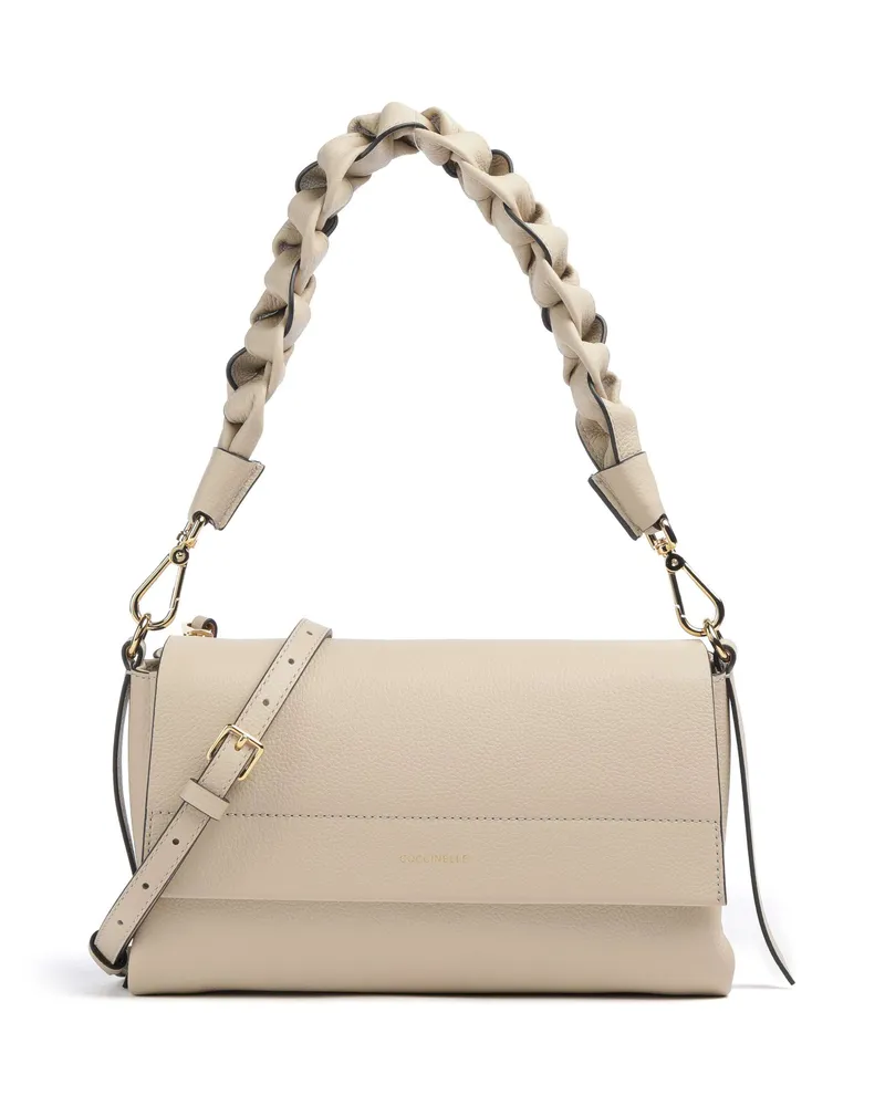 Coccinelle Schultertasche Boheme Grana Double in elfenbein Beige