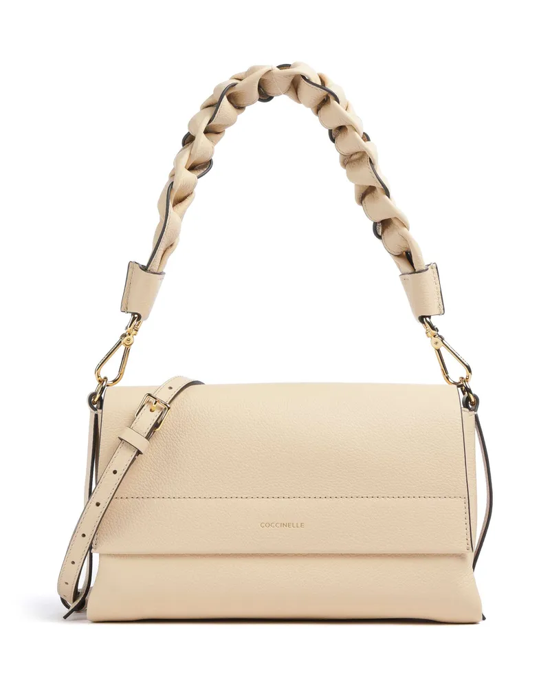 Coccinelle Schultertasche Boheme Grana Double in beige Beige