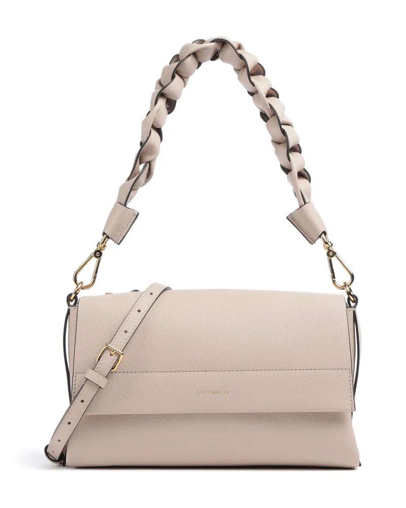 Coccinelle Schultertasche Boheme Grana Double in beige Beige