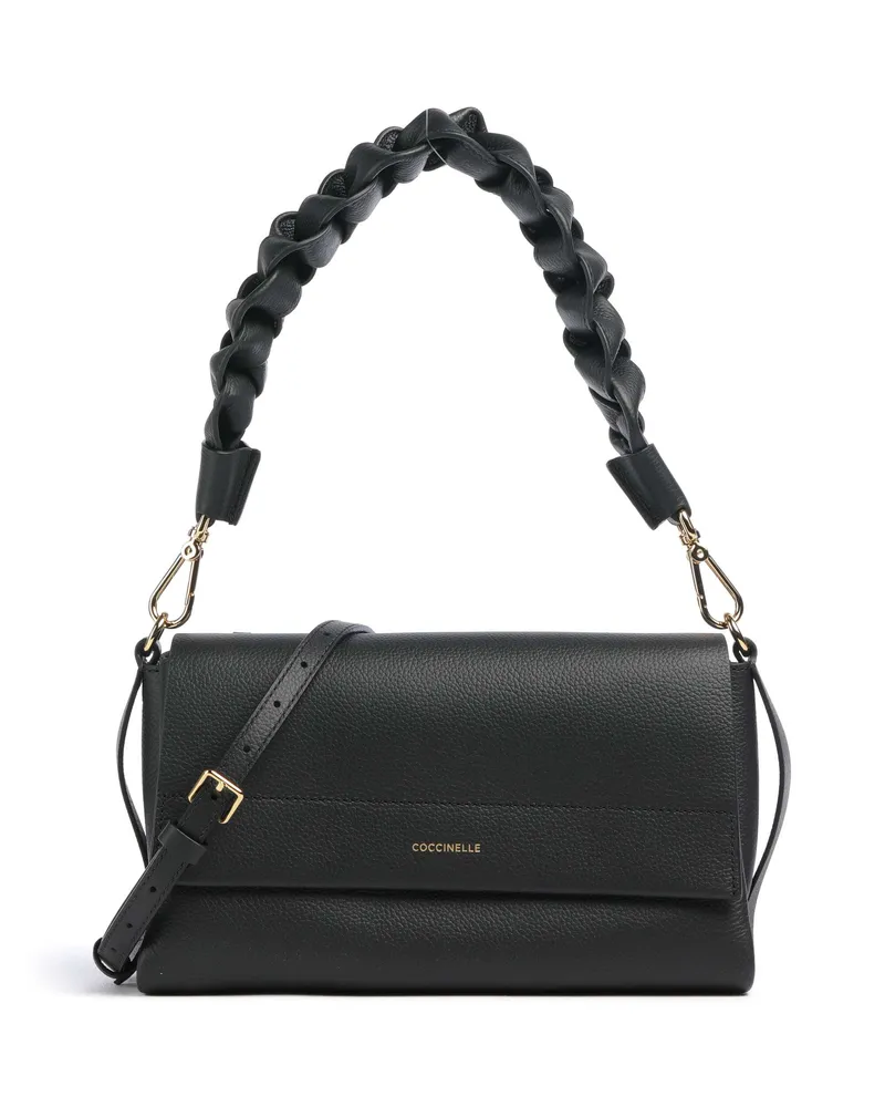 Coccinelle Schultertasche Boheme Grana Double in schwarz Schwarz