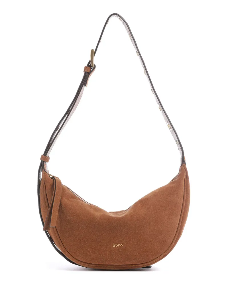 Abro Schultertasche Suede By My Side Small in braun Braun