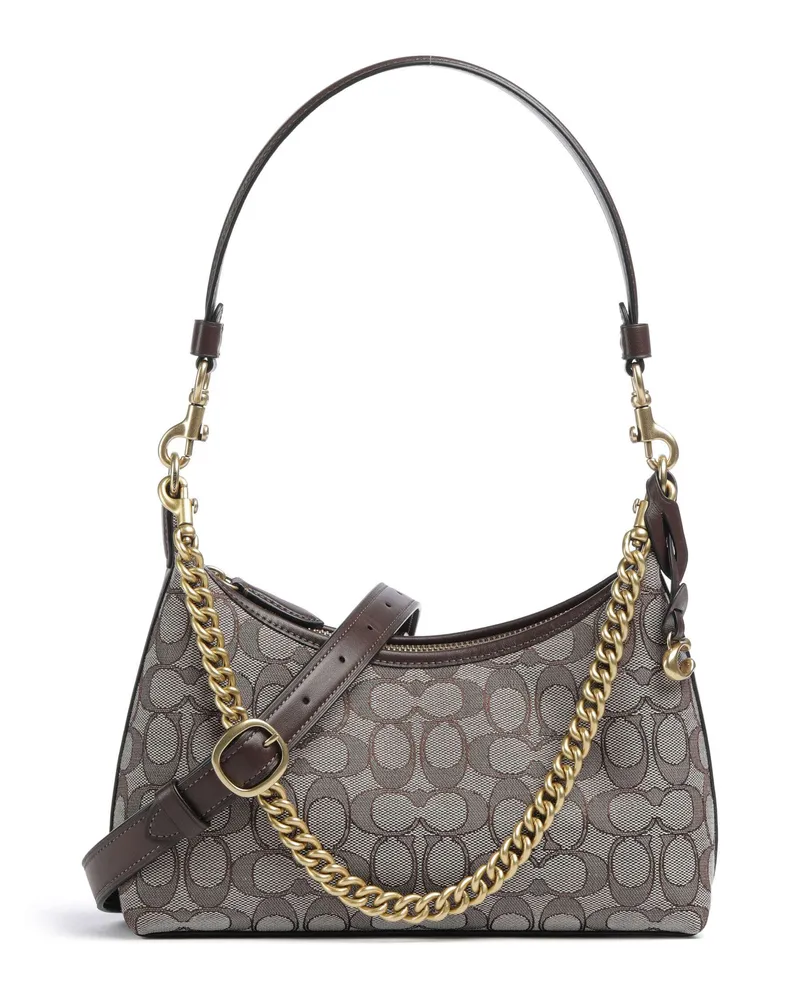 Coach Schultertasche Juliet Signature Jacquard 25 in beige Beige