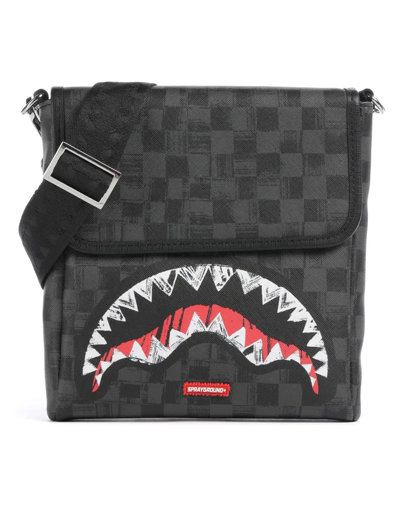 Sprayground Umhängetasche Scribble Shark in schwarz Schwarz