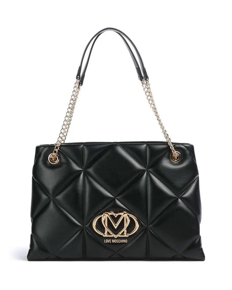 Moschino Shopper Embossed Q in schwarz Schwarz