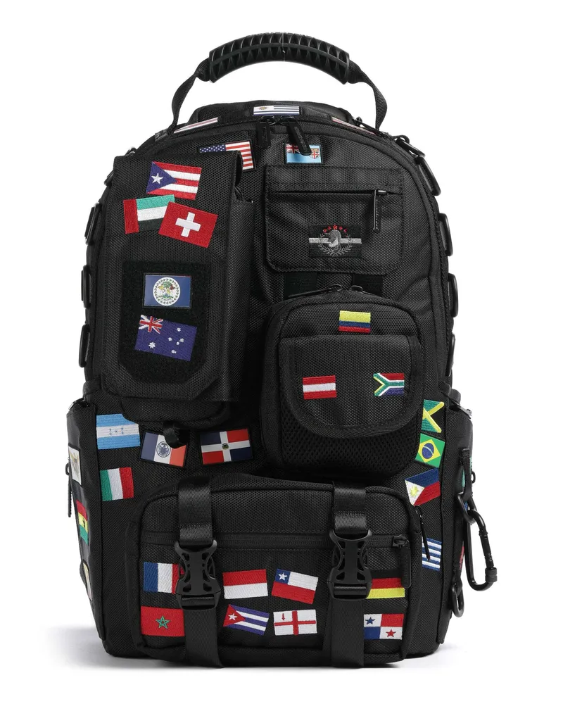 Sprayground Rucksack James Flags in schwarz Schwarz