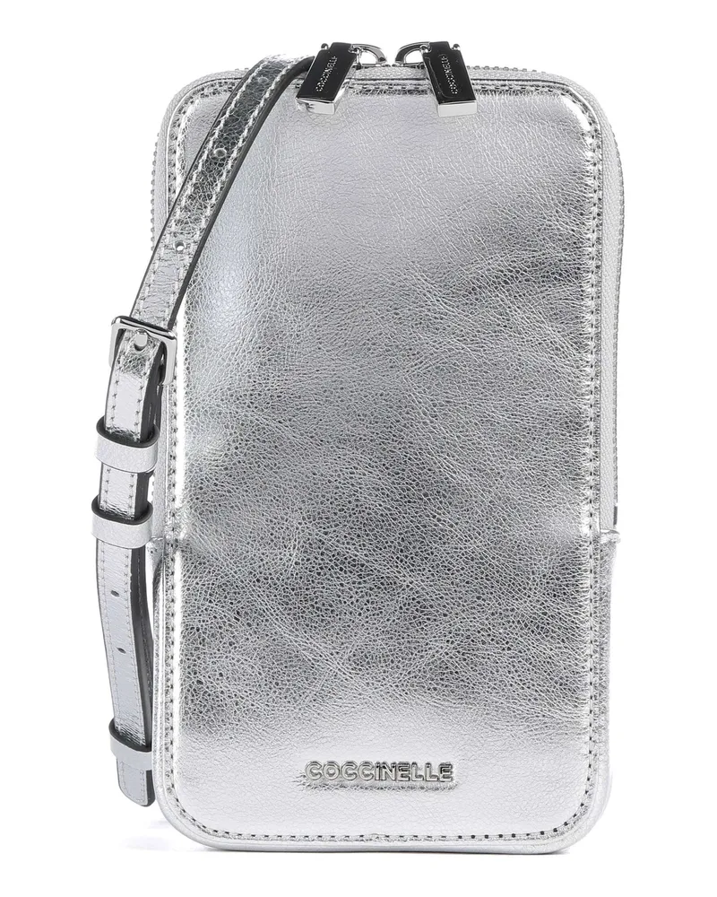Coccinelle Handytasche Flor in silber Silber