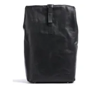 Pickwick Leather Large Rolltop Rucksack schwarz
