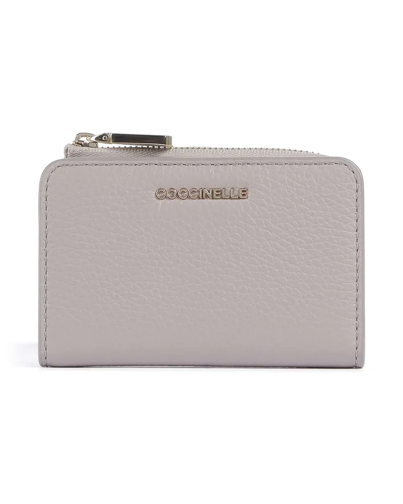 Coccinelle Geldbörse Metallic Soft in grau Grau