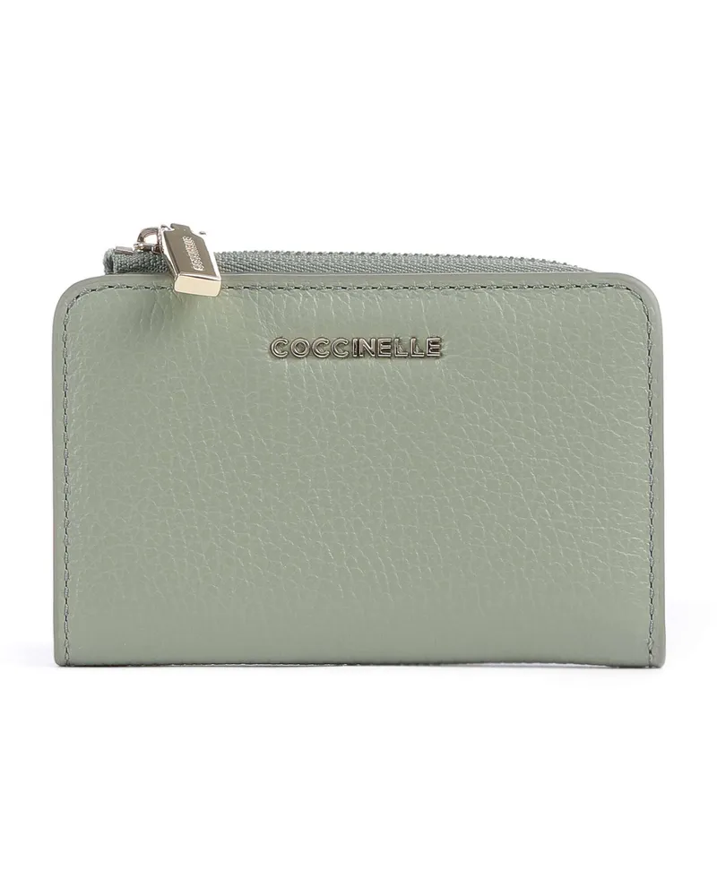 Coccinelle Geldbörse Metallic Soft in grau Grau