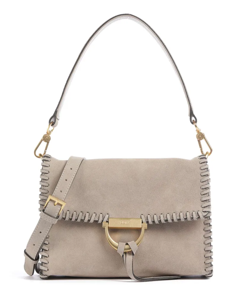 Abro Schultertasche Suede Temi Stitch in beige Beige